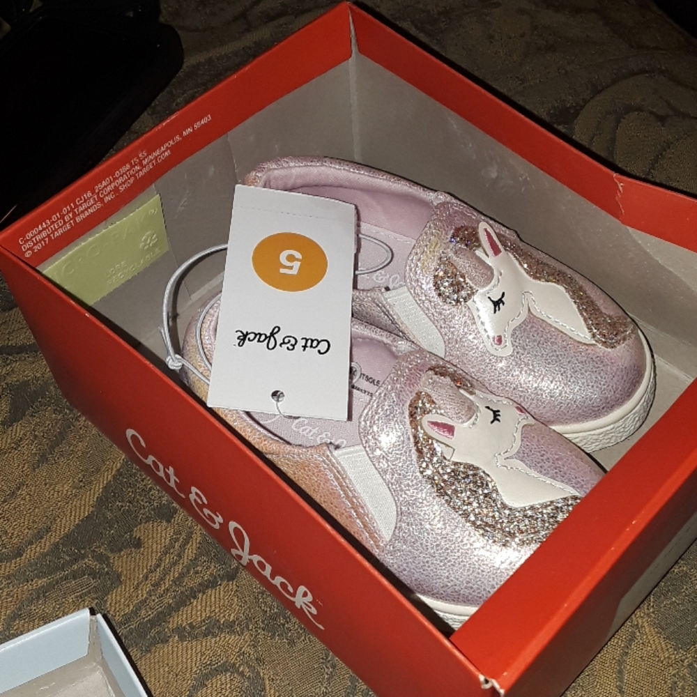Cute baby girl unicorn shoe.